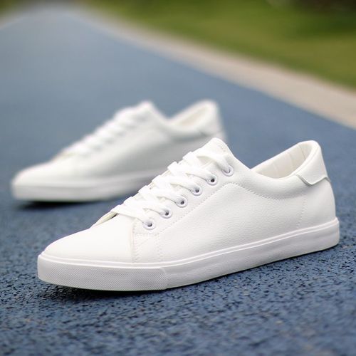 夏季透气爆款百搭小白鞋男夏款纯白色男鞋子小众运动休闲板鞋潮鞋