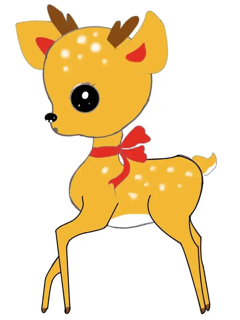 梅花鹿.几张图学会画梅花鹿#简笔画 #画画 #一学就会系列  - 抖音