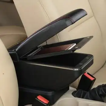 适用于骊威扶手箱免打孔力威丽威骏逸汽车中央手扶箱改装配件双层伸缩