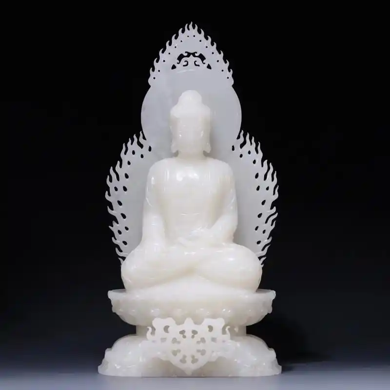 和田玉佛像摆件.#和田玉 #籽料 #明清玉器 #收藏品 #古 - 抖音