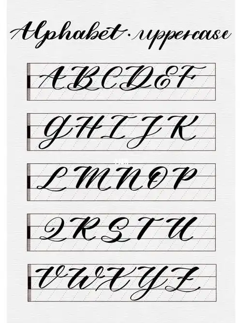 brushlettering入门基础字母表