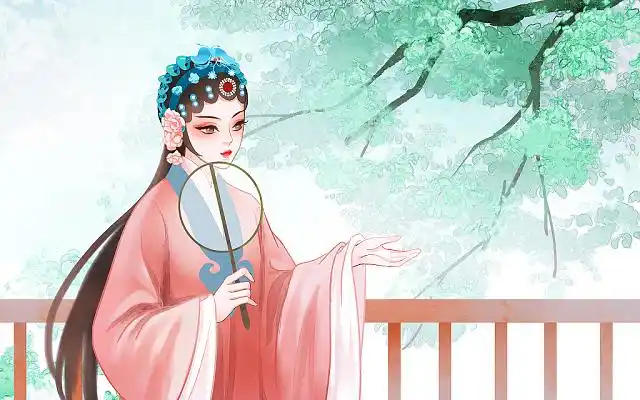 手绘京剧古风人物插图黄色卡通我是非遗传承人非遗小报手抄报卡通小报