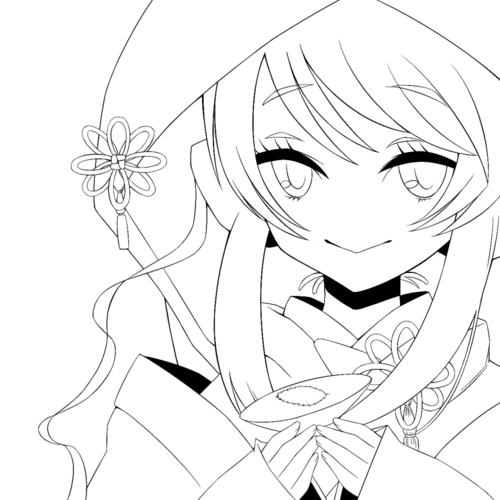 人物线稿黑白动漫素材手绘插画绘画 - 堆糖,美图壁纸兴趣社区