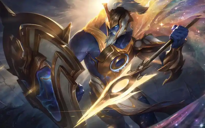 【英雄联盟】原画欣赏-飞升战神 潘森 至臻