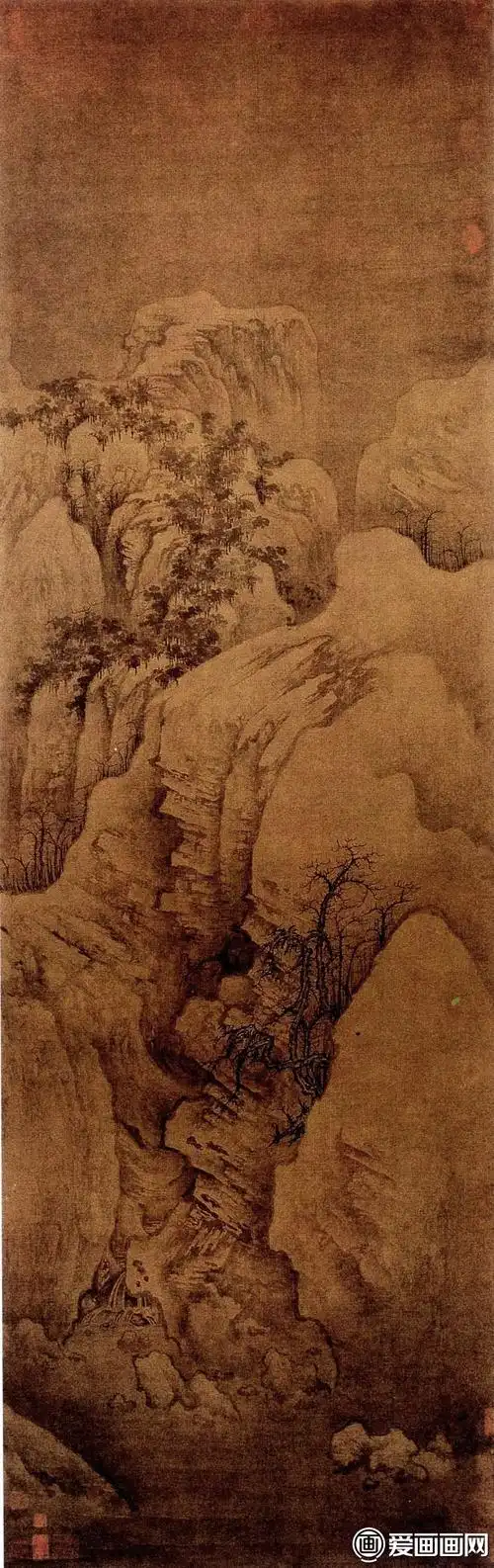 郭熙幽谷图宋代郭熙水墨山水画精品完整高清大图赏析