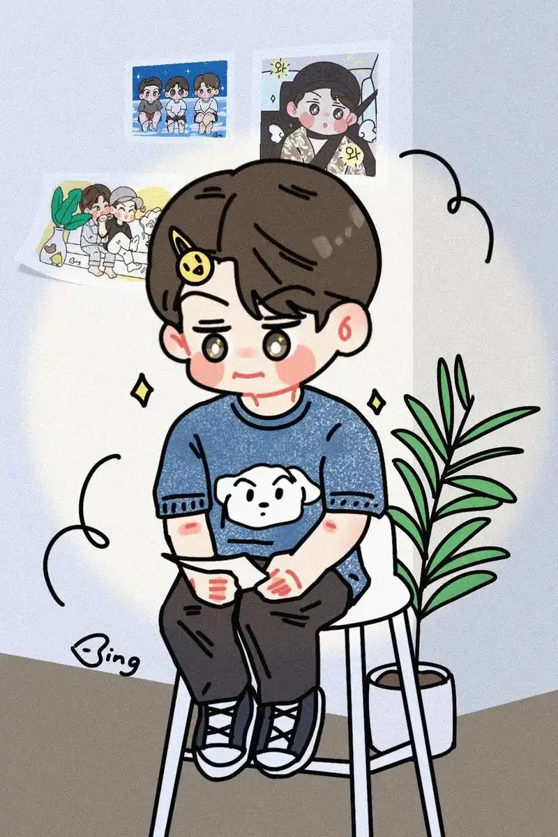 直播时候的乖巧勋勋 #q版 #饭绘 #吴世勋 #sehun - 抖音