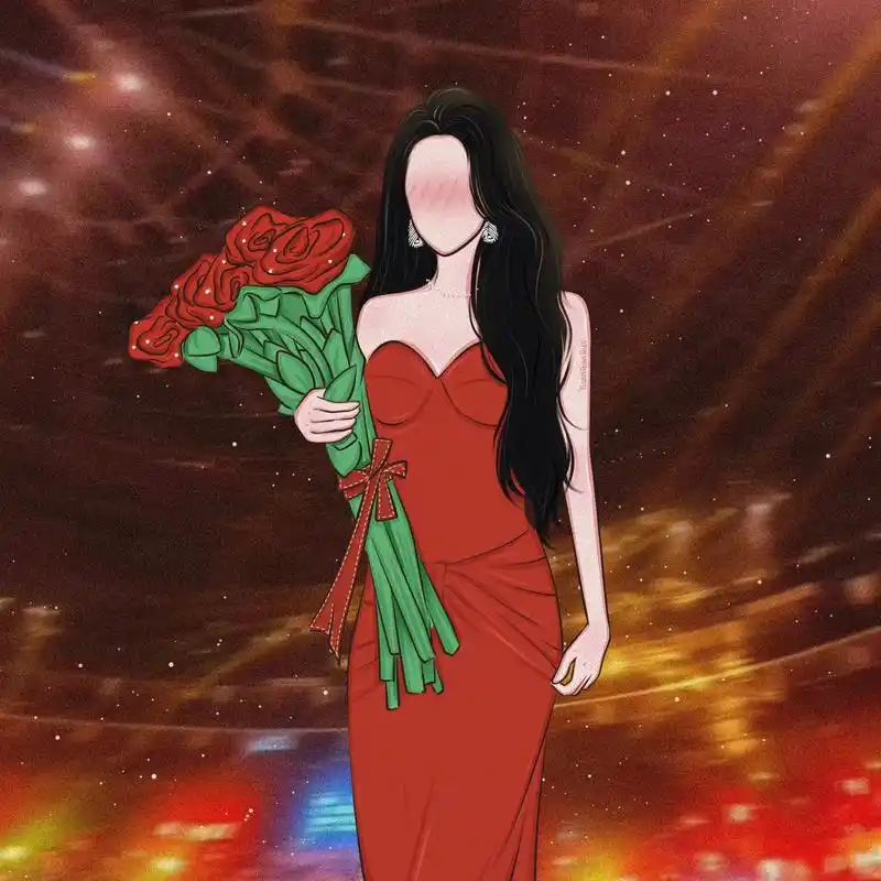 大幂幂真的太配红玫瑰啦#手绘头像 #情侣头像 #艾特你男朋 - 抖音