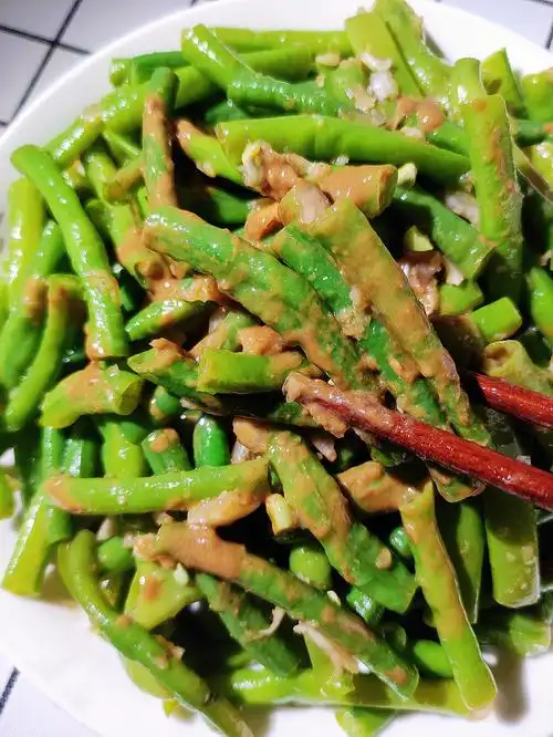 挑战小时候妈妈做的家常菜1麻酱拌豆角