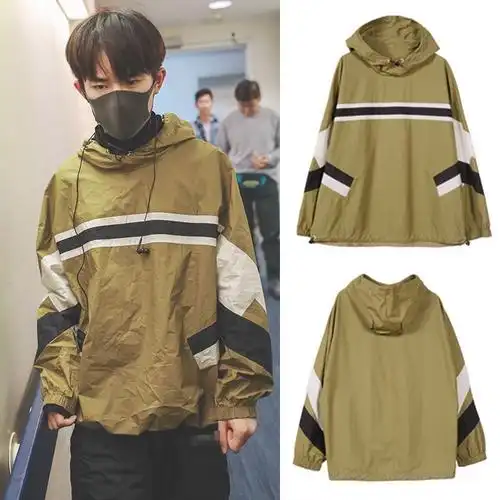 棒球服_易烊千玺同款衣服工装外套女薄款防晒衫学生棒球服宽松 bf冲锋