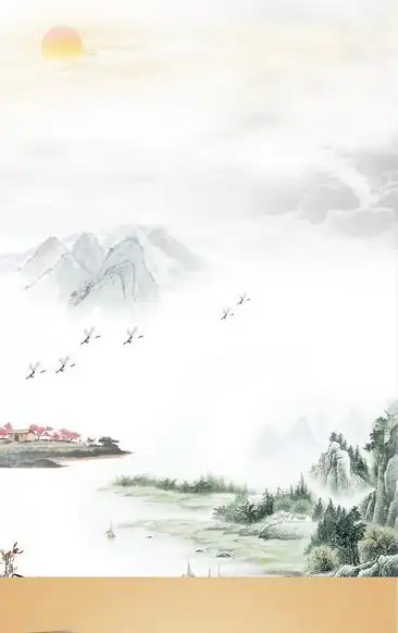 中国风山水背景素材