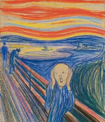 世界名画《呐喊》