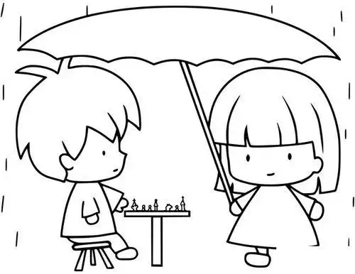 三年级下册我们来下棋简笔画