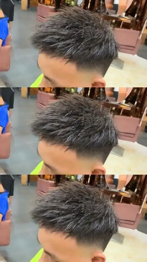 夏季款瓜子头,阳光帅气,长度推荐:6cm,两边做渐变