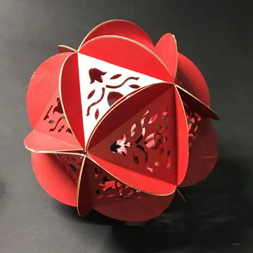 球体 立体构成作品 手工 模型代做 纸雕卡纸成品 纸浮雕diy材料包