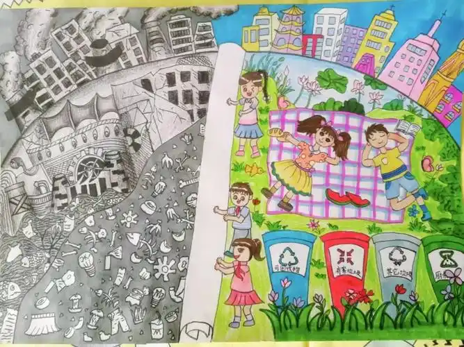 开启美好生活的画卷 "健康的样子"儿童绘画作品