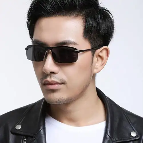 偏光变色太阳镜男墨镜男士开车韩版驾驶镜蛤蟆镜女款司机专用眼镜