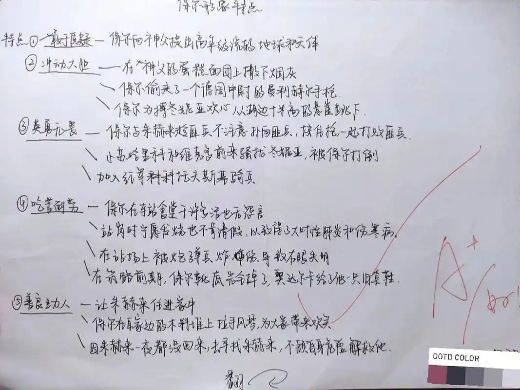 保尔形象特点/人物分析思维导图 原创 保尔人物分析及相关情节思维导