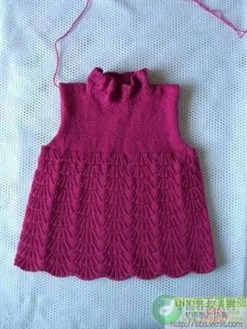 棒针编织——裙式毛衣和详细编织说明及图