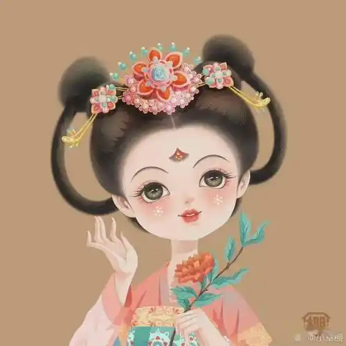 q版汉服靓女头像一整个被可爱住了