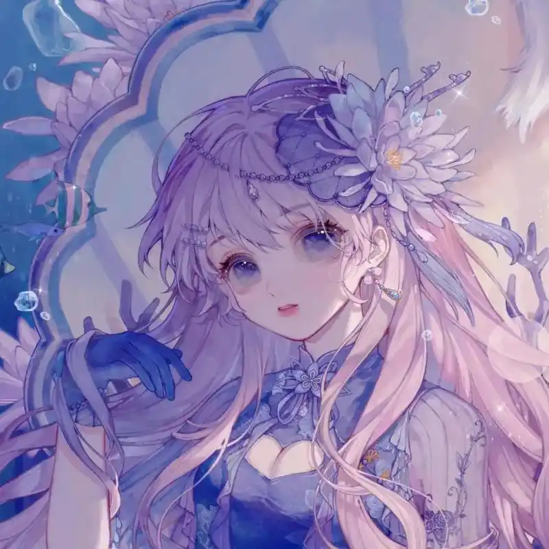 蓝色古风专属头像 - 抖音