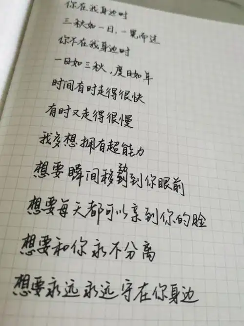 day405手写抄写你在我身边