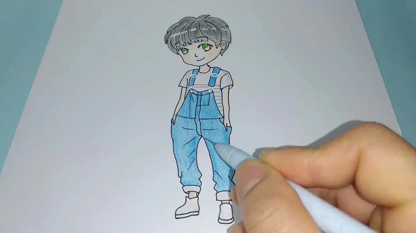 卡通王俊凯简笔画,简单帅气,小朋友喜欢吗?