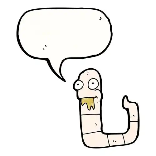 蚯蚓,向量,在白色背景上的卡通蚯蚓