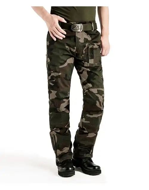 迷彩服裤子耐磨春秋直筒裤休闲多拉链刺绣男子工装迷彩裤丛林迷彩