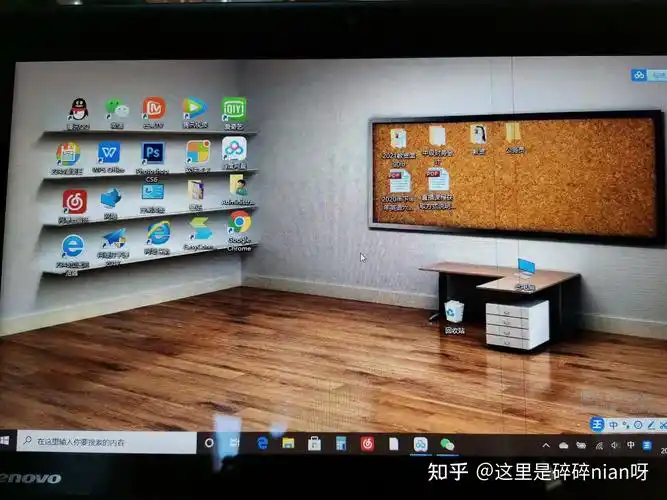 书架电脑桌面壁纸就是能把图标放在书架上的还有电脑桌上面能放我的