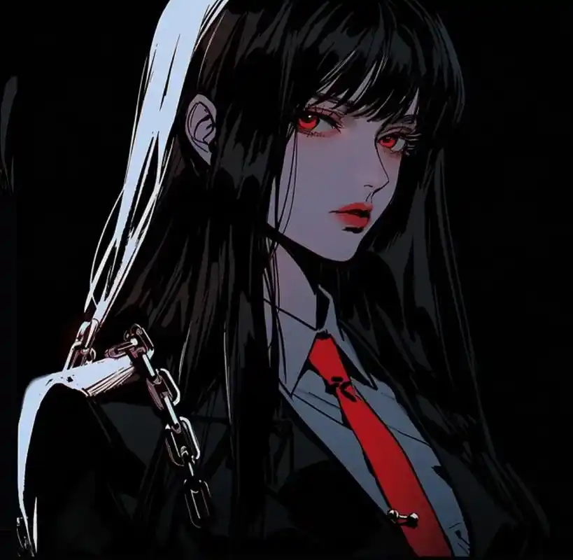 暗黑风格少女 #二次元 #动漫女头#超a头像#御姐头像#酷女 - 抖音