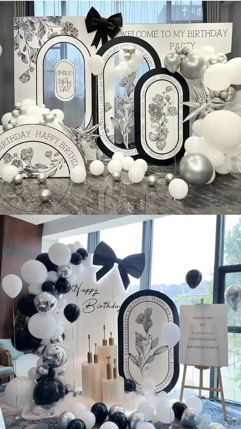 连云港生日宴背景设计|场景布置.16款高级感白色生日宴,求婚 - 抖音