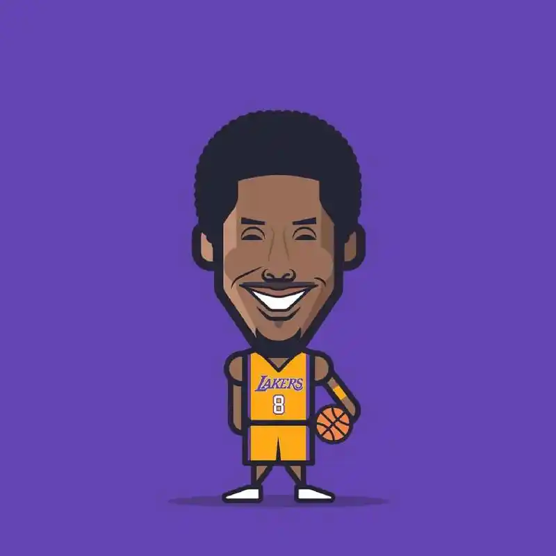 q版卡通科比8号24号.科比的8号和24号,您更喜欢哪个🏀 - 抖音