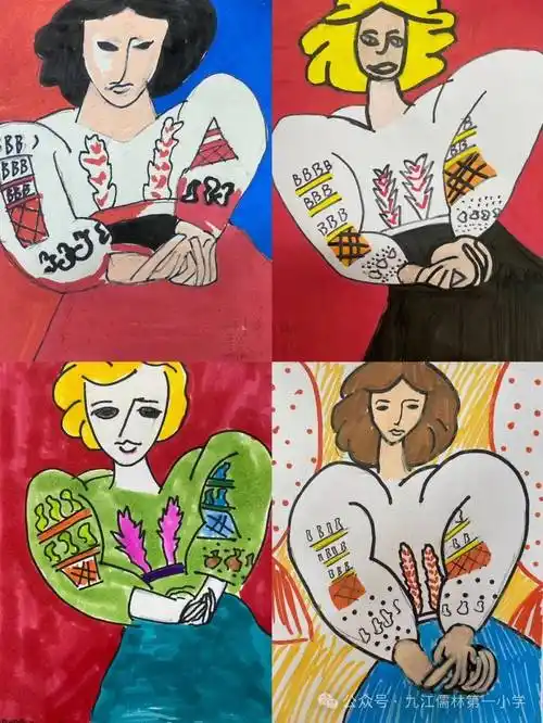 活力一小】学生课堂优秀作品展示67——五年级下册《同一幅画》69