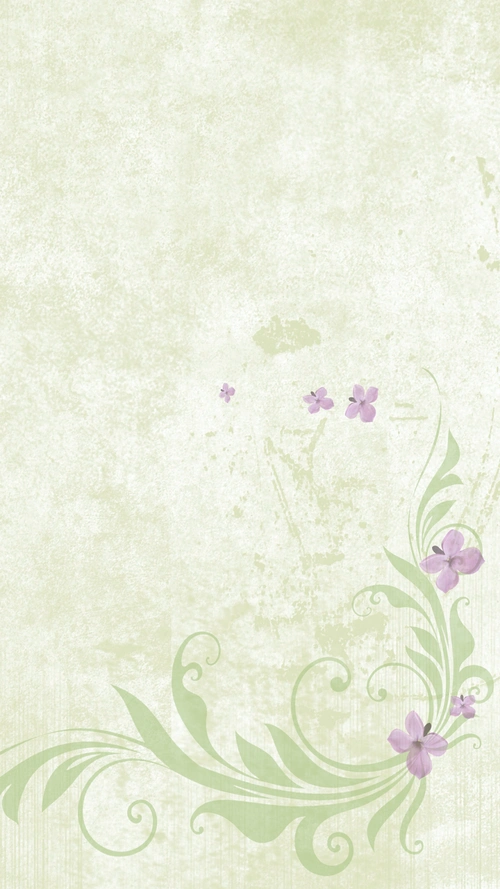 小清新淡雅花草边框h5背景素材