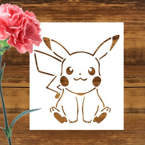 皮卡丘卡通手工制作创意diy遮蔽板手绘工具蝴蝶飞舞潮镂空模板