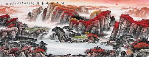 当代名家给你解读,最旺财的聚宝盆山水画