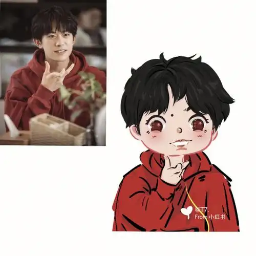 q版人物手绘易烊千玺