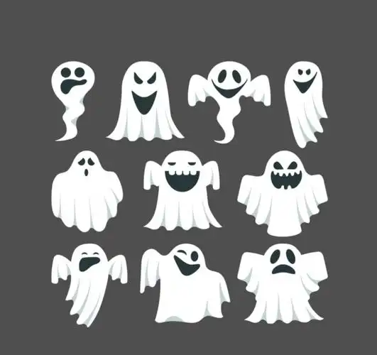 万圣节幽灵矢量图片素材