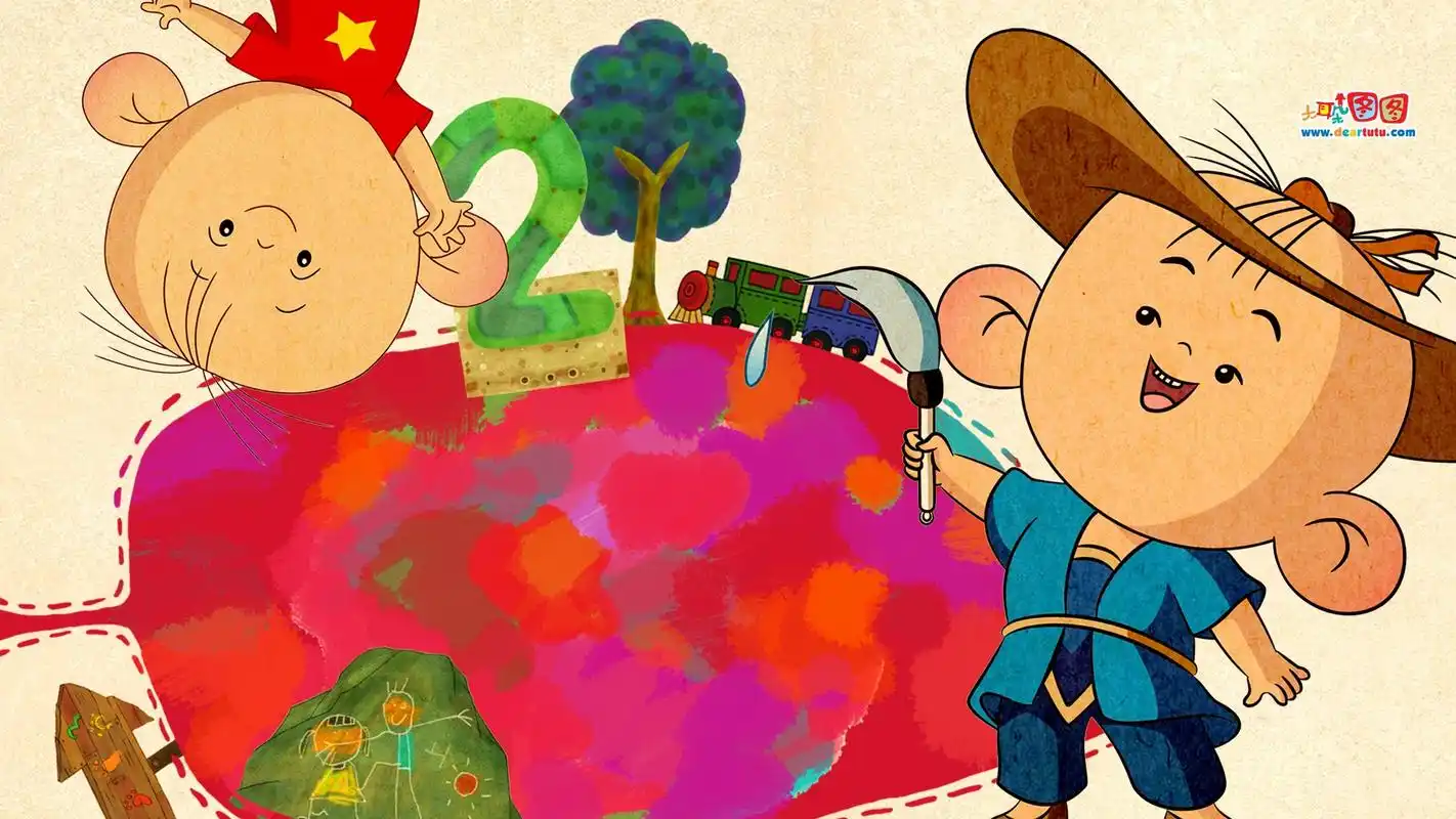 大耳朵图图可爱卡通电脑桌面壁纸