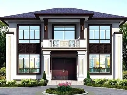 二层别墅 #现代简约 #对称设计 #农村自建房