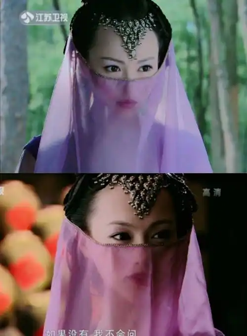 饰演 紫萱唐嫣看到蒋欣的木婉清,才明白为什么有些人对隔着面纱的女子