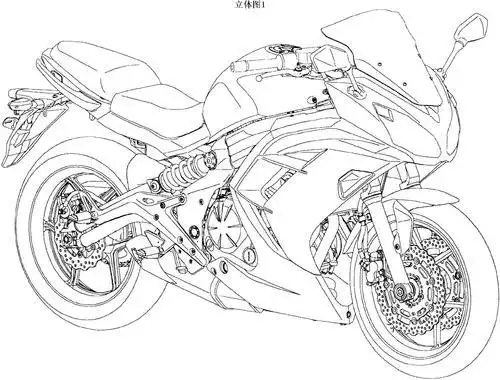 行驶中的摩托车简笔画