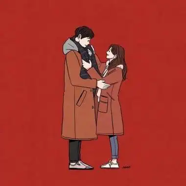 高清手绘的温馨情侣头像唯美动漫浪漫图片