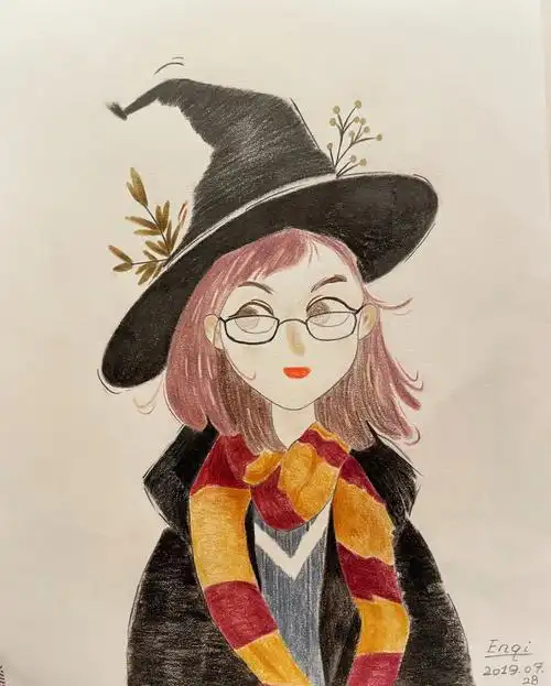 临摹彩铅卡通人物