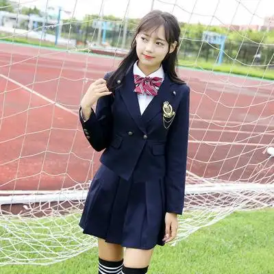 秋装新款英伦学院派校服套装韩国学生装女生韩式jk制服一粒扣外套