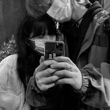 情头情侣双人头像两张黑白高清好看