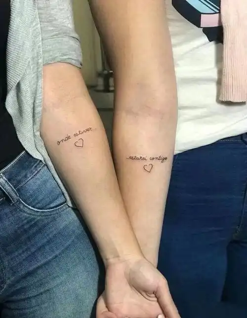 适合情侣纹的小清新纹身图案