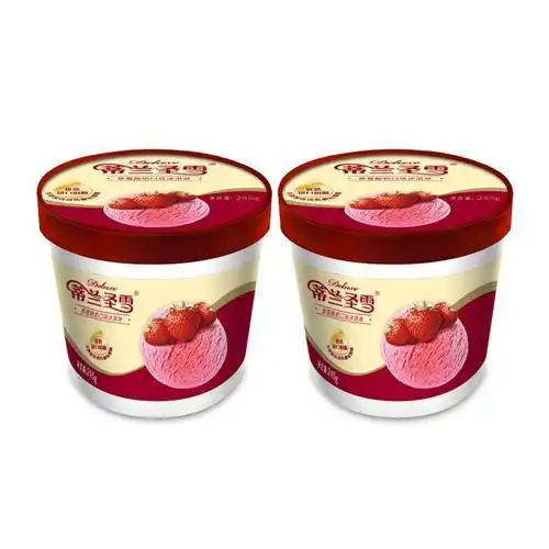 2杯蒙牛蒂兰圣雪草莓口味冰淇淋245g