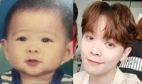 小鬼小时候也太白了吧!抱着小狗笑的也同样的可爱.