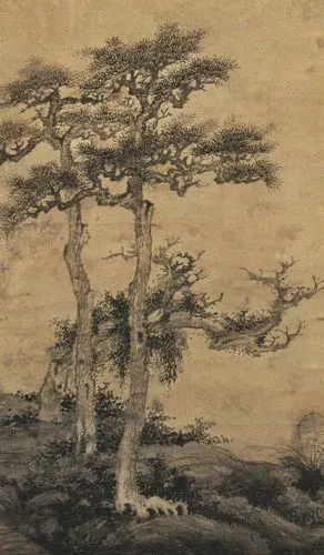 元代 吴镇 《洞庭渔隐图》局部1